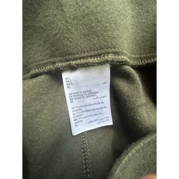 Style & Co Seamed Ponte Leggings Pants L Olive Green Comfort Waist Stretch - Picture 4 of 7